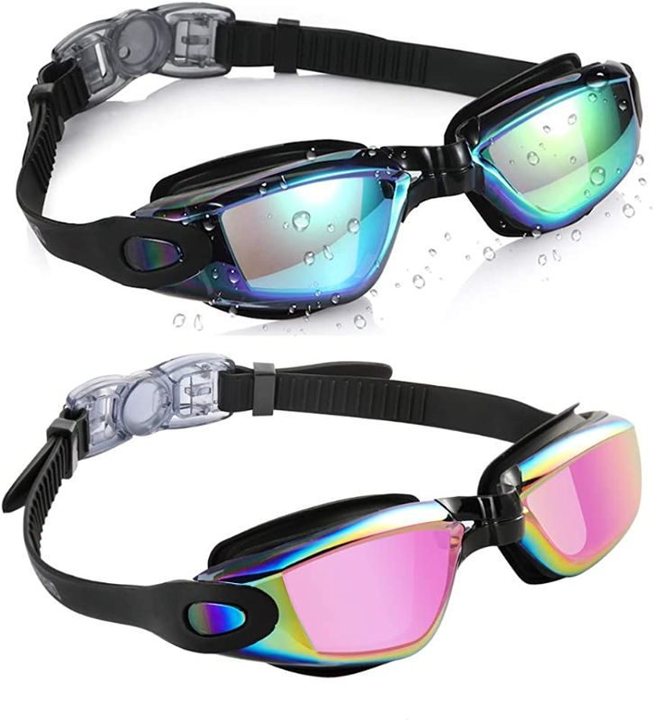 Photo 1 of Aegend Swim Goggles, 2 Pack Swimming Goggles No Leaking Adult Men Women Youth
