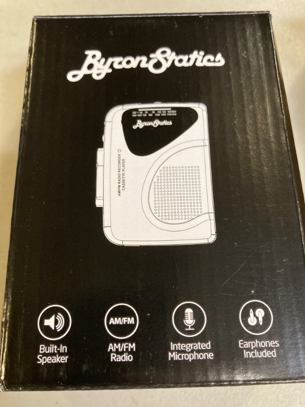 Photo 3 of ByronStatics Portable Cassette Players Recorders FM AM Radio Walkman Tape Player Built In Mic External Speakers Manual Record VAS Automatic Stop System 2AA Battery Or USB Power Supply Headphone Jack