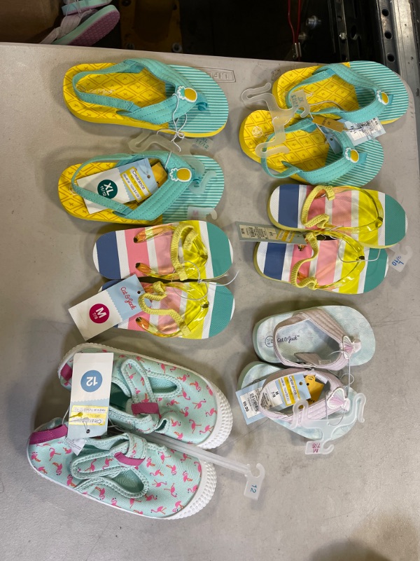 Photo 1 of Bundle- 6 Pair Girl's Shoes/Sandals - Cat & Jack 
Various Sizes 