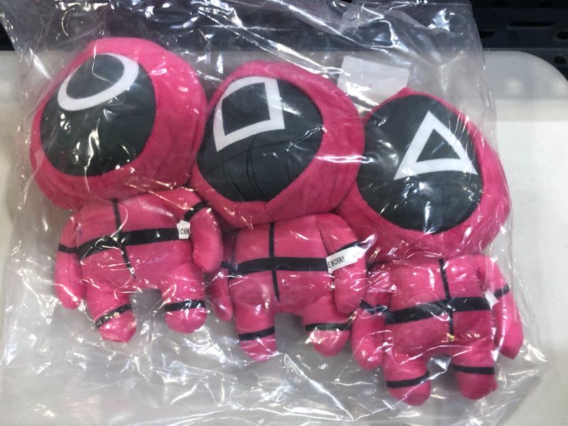 Photo 1 of Ahlulu Cute Plush Toy, Stuffed Figure Funny Cosplay Doll for Fans Halloween Christmas Birthday Gift for Kids (3pcs) 7.8 in Hot Pink-3pcs