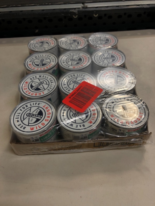 Photo 1 of ** BEST BY JUNE 01 2025 ** Bumble Bee Chunk Light Tuna in Water, 3 oz Cans (Pack of 24) - Wild Caught Tuna - 12g Protein per Serving - Non-GMO Project Verified, Gluten Free, Kosher - Great for Tuna Salad and Recipes
