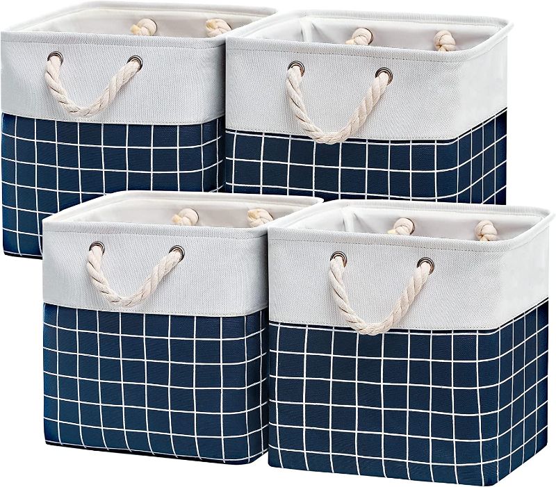 Photo 1 of ** FACTORY SEALED ** Kerhouze Cube Storage Organizer Bins Baskets for Organizing Fabric Storage Cubes Baskets for Shelves Nursery Home Office Closet
