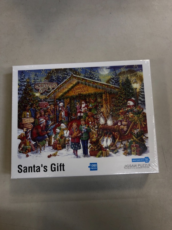 Photo 2 of ** FACTORY SEALED ** Christmas Puzzles 1000 Piece Jigsaw Puzzle for Adults - Santa's Gift Christmas Jigsaw Puzzles, Best Jigsaw Puzzles Game for Adults Teens