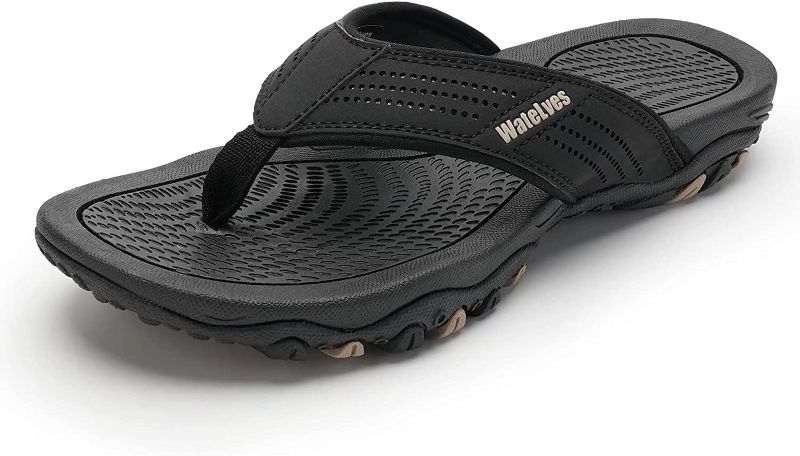 Photo 1 of ** SIZE 9 ** Mens Flip-Flops-Thong-Sandals with Arch-Support Open Toe Non-Slip Pool-Shoes-Summer-Slippers for Beach-Yoga-Showers-Dorms
