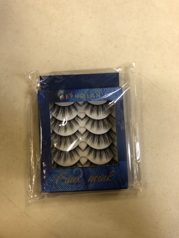 Photo 2 of ** FACTORY SEALED ** BEPHOLAN Fake Eyelashes, Cat-eye Lashes, 5 Pairs False Eyelashes Synthetic Fiber Material,XMZ117
