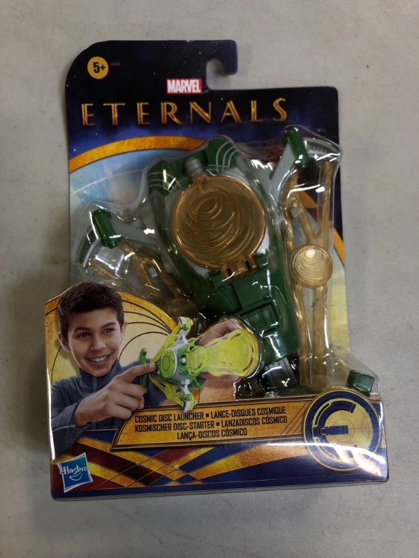 Photo 2 of ** FACTORY PACKAGED ** Marvel The Eternals Cosmic Disc Launcher Toy, Inspired by The Eternals Movie, Includes 3 Discs, for Kids Ages 5 and Up
