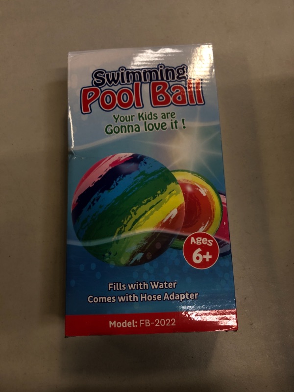 Photo 2 of ** FACTORY SEALED ** Flyboo Pool Toy Ball Fills with Water Swimming Pool Games for Under Water Passing, Dribbling, Diving for Teens Kids or Adults 9 Inch