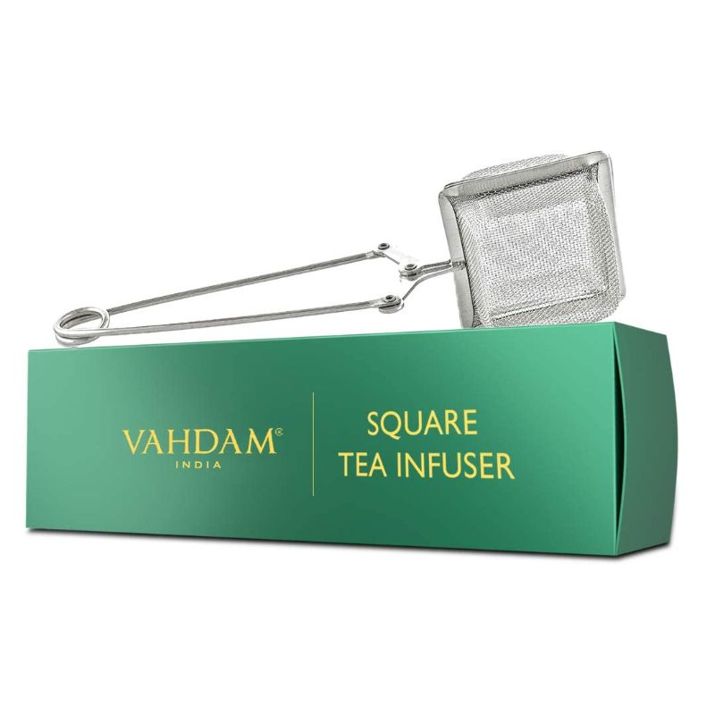 Photo 1 of 2 COUNT OF VAHDAM, Square Tea Infuser | Tea Infusers for Loose Tea | 18/8 Stainless Steel Fine Mesh Strainer | Best Tea Infusers for Loose Tea | Tea Strainers | Loose Leaf Tea Infuser| Gift for Him/Her
