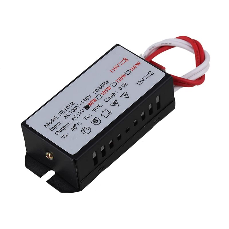 Photo 1 of AC 110V to 12V Power Supply Transformer Adapter for Halogen Lamps Control 80W