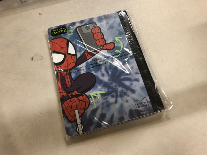 Photo 2 of Yoobi x Marvel College Ruled Composition Notebooks | Blue Spiderman Selfie | 100 Ruled Sheets with a Sewn Binding | FSC certified paper | For School, Office or Home