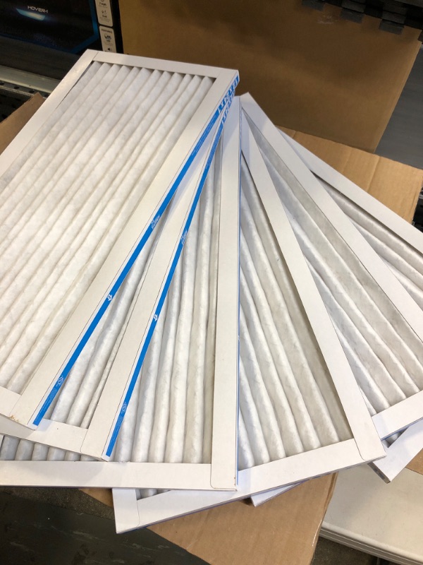 Photo 2 of Aerostar 12x24x1 MERV 11 Pleated Air Filter, AC Furnace Air Filter, 6 Pack (Actual Size: 11 3/4" x 23 3/4" x 3/4") 12x24x1 Filter