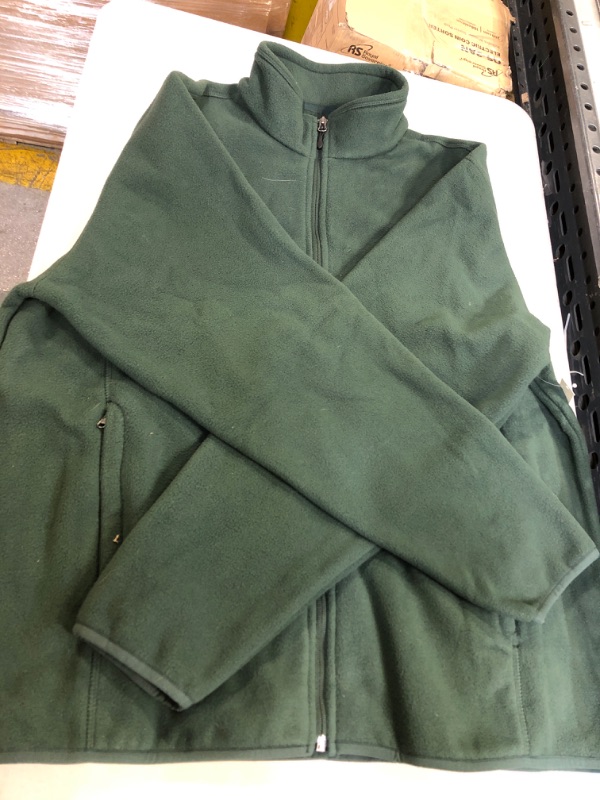 Photo 1 of Amazon Essentials Men's Full-Zip Polar Fleece Jacket (Available in Big & Tall) Polyester Forest Green X-Large