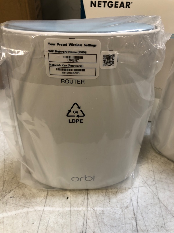 Photo 1 of NETGEAR - Orbi AC3000 Tri-Band Mesh WiFi System with Router + 1 Satellite Extender 3Gbps (RBK50)
