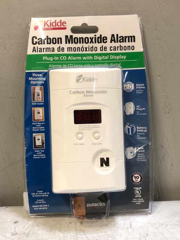Photo 2 of AC Powered Plug-in Carbon Monoxide Alarm 900-0076-01
