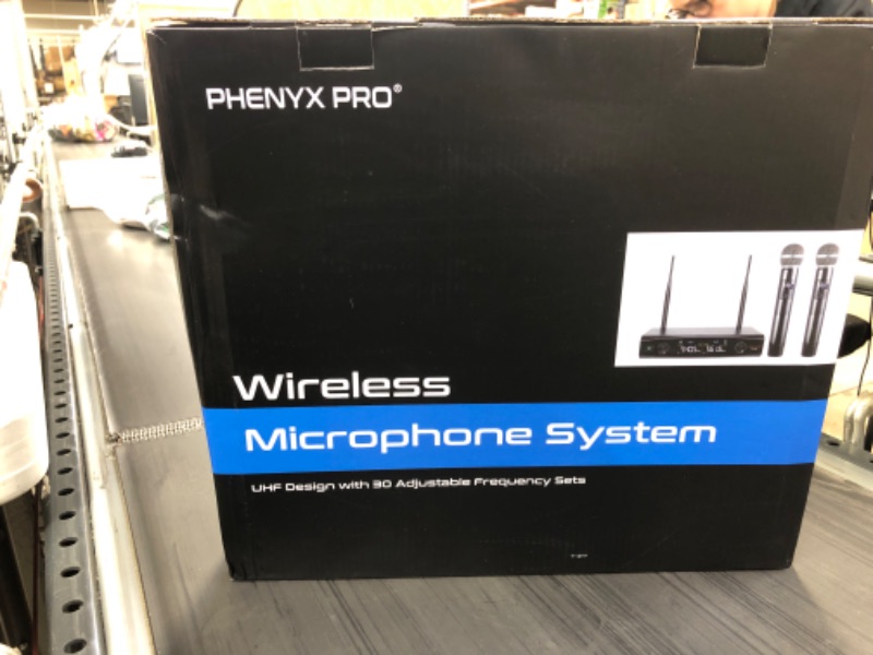 Photo 2 of Phenyx Pro Wireless Microphone System, Metal Wireless Mic Set with Case,Handheld Cordless Dynamic Microphones for Singing, Karaoke, Church, DJ, 2x30 UHF Adjustable Frequencies, 200ft Range (PTU-52)
