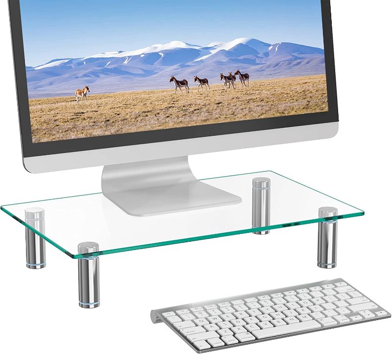 Photo 1 of  Monitor Stand Riser, Adjustable Laptop Stand Riser Holder, 3 Height Adjustable Underneath Storage for Office Supplies