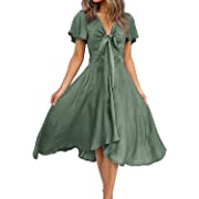 Photo 1 of BTFBM Women's Satin Deep V Neck Summer Dresses Short Sz S
