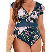 Photo 1 of CUPSHE Women Swimsuit Plus Size One Piece Bathing Suit Sz 4XL Blue