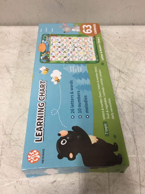 Photo 1 of Interactive Alphabet Wall Chart with Talking ABC,Music Poster,Word Spelling,123 Counting Puzzle Game,Electronic Preschool Educational Learning Toys for Toddler,Kids,Baby Boy Girl Classroom Activities --FACTORY SEALED --