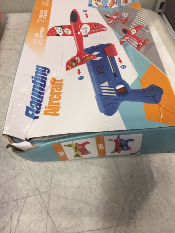 Photo 2 of Airplane Toys for 3 4 5 6 Years Old Boys,Bubble Catapult Plane Large Throwing Foam Shooting Games Outdoor Toys --PACKAGING IS DAMAGED --