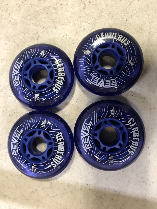 Photo 2 of Alkali Revel Cerberus Indoor X-Soft 74A Roller Inline Hockey Wheels (80mm)
