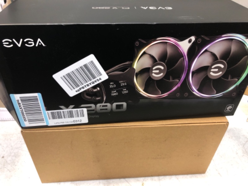 Photo 3 of EVGA CLCx 280mm All-in-One LCD CPU Liquid Cooler, 2X 140mm PWM ARGB Fans, Intel, AMD, 5 YR Warranty, 400-HY-CX28-V1 280mm CLCx