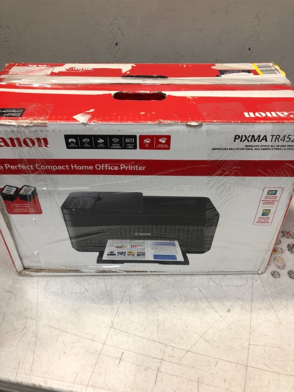 Photo 1 of CANON PIXMA TR4522 
COMPACT OFFICE HOME PRINTER
USED
TESTED
POSSIBLE MISSING HARDWARE