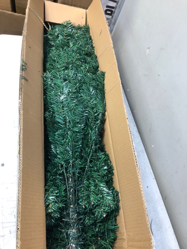 Photo 2 of 6 Ft Premium Christmas Tree with 1200 Tips for Fullness - Artificial Canadian Fir Full Bodied Christmas Tree with Metal Stand, Lightweight and Easy to Assemble 6FT