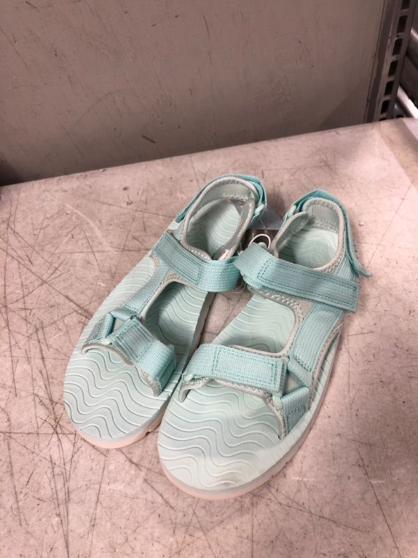 Photo 2 of Cat & Jack Youth Girls' Mint Green Emery Ankle Strap Sport Sandals Size 3