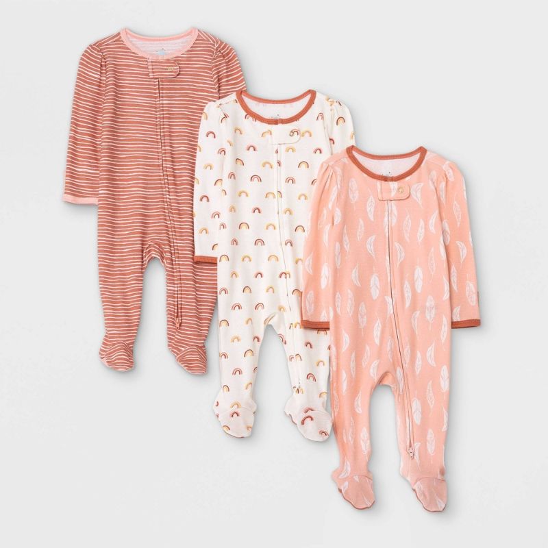 Photo 1 of Baby Girls' 3pk Earth & Sky Sleep N' Play - Cloud Island™ Pink
0-3