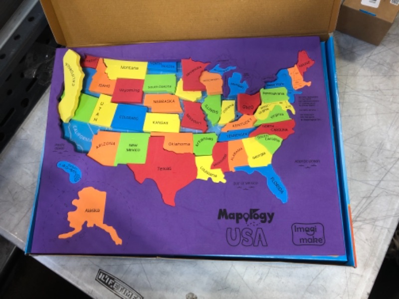Photo 2 of Imagimake Mapology US Map Puzzle - Interactive Map - United States Puzzle with Capitals - Geography for Kids- Learning & Education Toys - Gift for 8, 9, 10, 11, 12 Year Old Boys & Girls - for iOS only USA AR