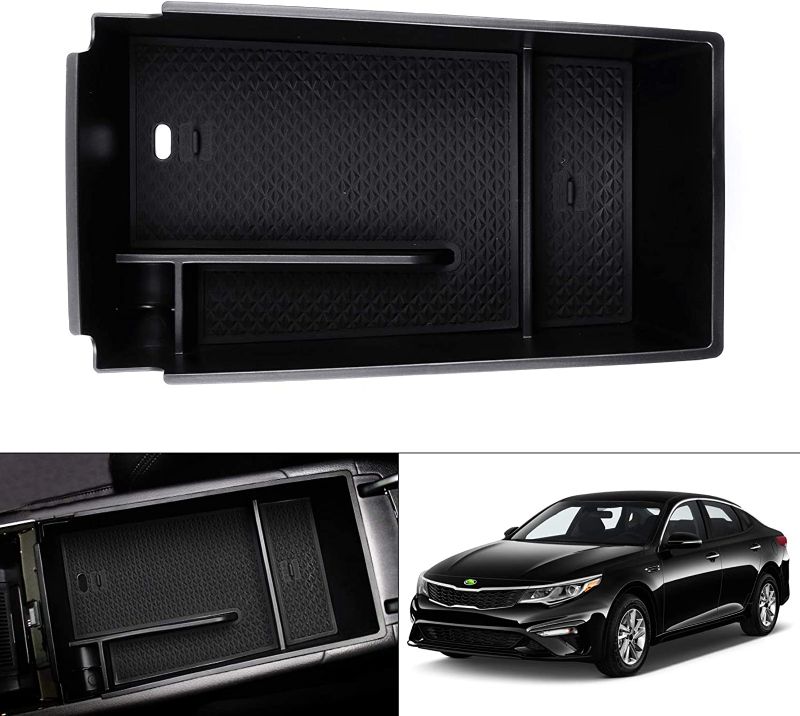 Photo 1 of Autorder Custom Fit for Center Console Organizer 2021 2022 2023 Kia K5 DL3 Accessories Armrest Storage Box Secondary Insert Tray with Black Mats (NOT for 2016-2020 Kia Optima)
