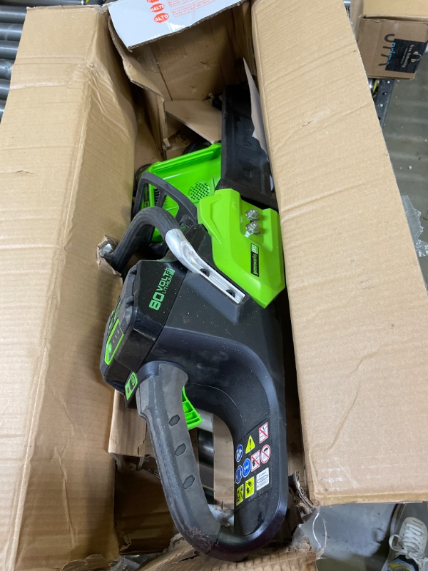 Photo 2 of 18 in. 80-Volt Cordless Brushless Chainsaw (2.0Ah Battery & Charger Included)