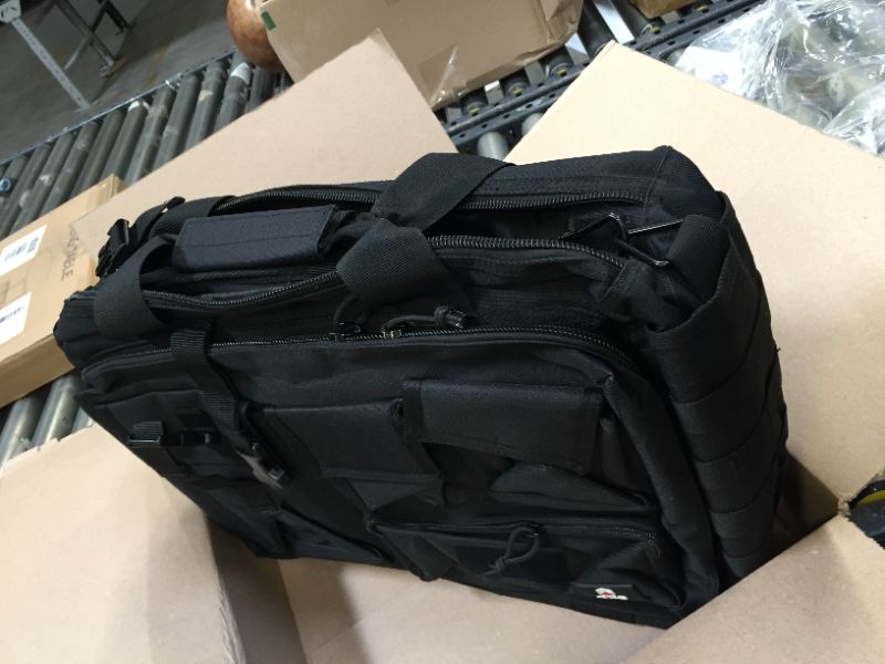 Photo 1 of GES Tactical Briefcase, 17.3 Inch Men's Messenger Bag Military Briefcase for Men 17.3 Inch Black Bag - LIKE NEW 