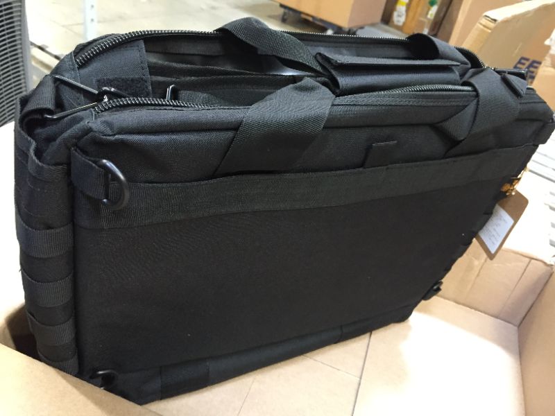 Photo 2 of GES Tactical Briefcase, 17.3 Inch Men's Messenger Bag Military Briefcase for Men 17.3 Inch Black Bag - LIKE NEW 