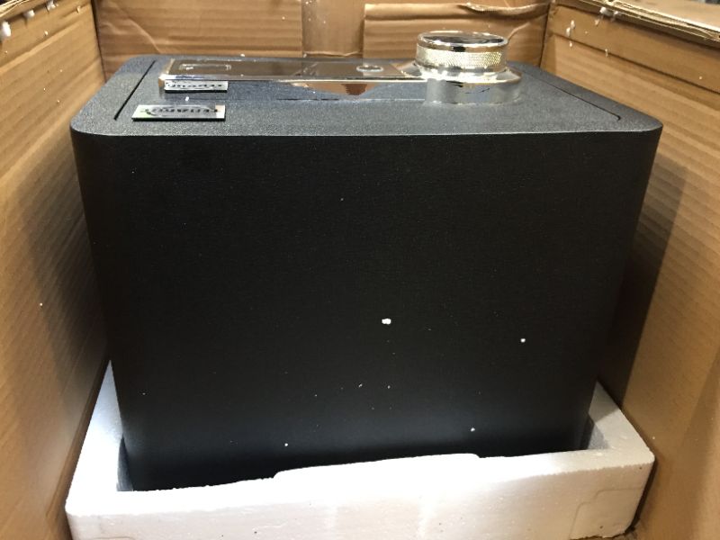 Photo 1 of Tenamic Biometric Fingerprint Safe Box 0.85 Cubic Feet Fireproof Waterproof Safe Box with Induction Light and Leather, Solid Alloy Steel Office Hotel Home Cabinet Safe, Black 0.85 cuft