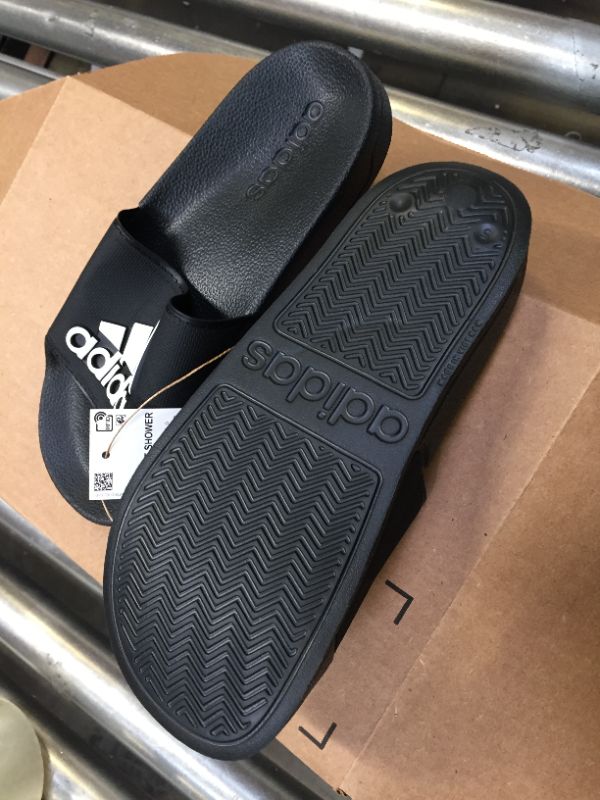 Photo 3 of adidas Unisex-Adult Shower Slide Sandal 5 Core Black/White/Black