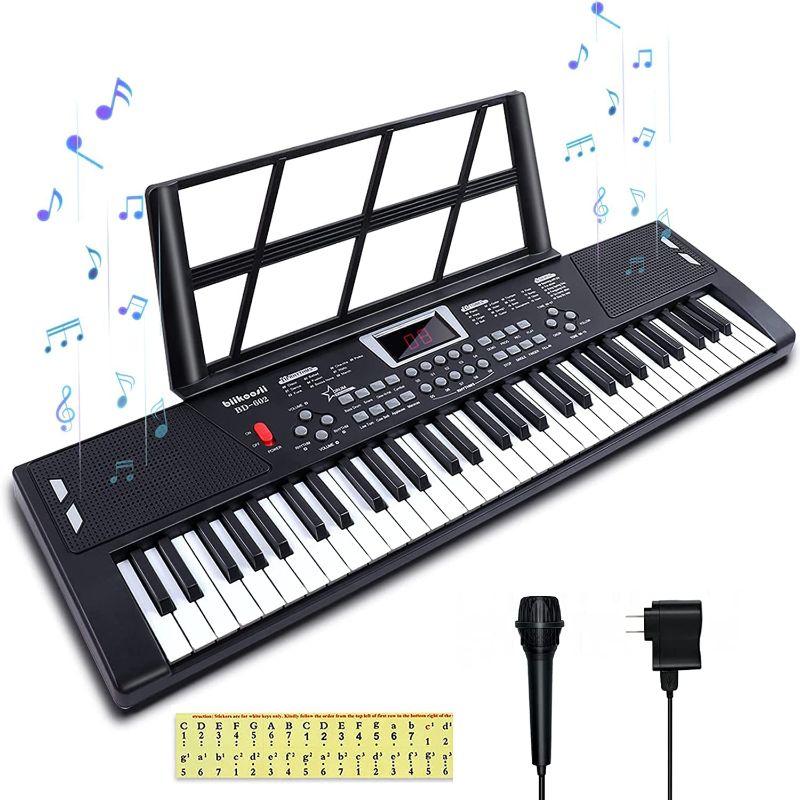 Photo 1 of 61 key piano keyboard,keyboard piano for beginners keyboard piano with built-in dual speakers and microphone portable digital electric piano
