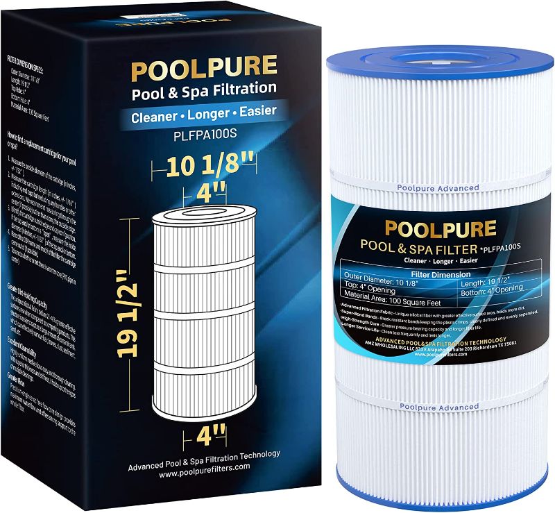 Photo 1 of 
POOLPURE PA100S Pool Filter Replaces Hayward SwimClear C100S, CX100XRE, 100 sq.ft Filter Cartridge