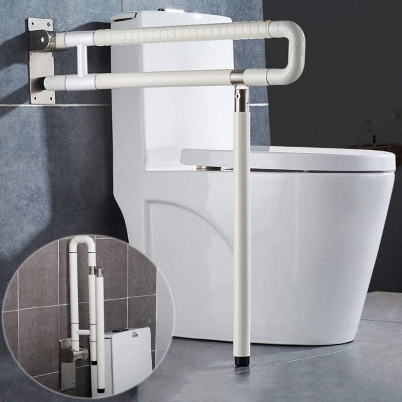 Photo 1 of  Handicap Rails Foldable Toilet Grab Bar Handles Bathroom Seat Support Bars Flip-Up Grab Arm Hand Grips Safety Handrails for Elderly Disabled Pregnant Anti Slip Shower Assist Aid