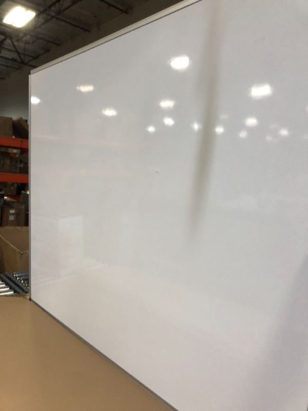 Photo 2 of VIZ-PRO Magnetic Dry Erase Board, 60 X 48 Inches, Silver Aluminium Frame - DENT IN THE MIDDLE OF THE BOARD