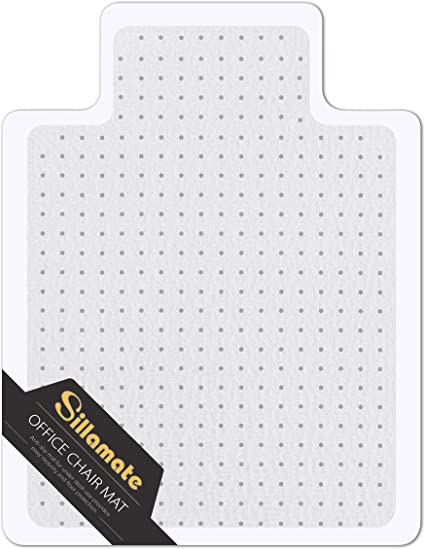 Photo 1 of Sillamate 36'' x 48'' Office Chair Mat for Carpeted Floors, Flat Packed, Easy Lay Flat, Heavy Duty Floor Mat,Eco-Friendly Series Studded Carpet Desk Chair Mats (36X48X 1 PC)