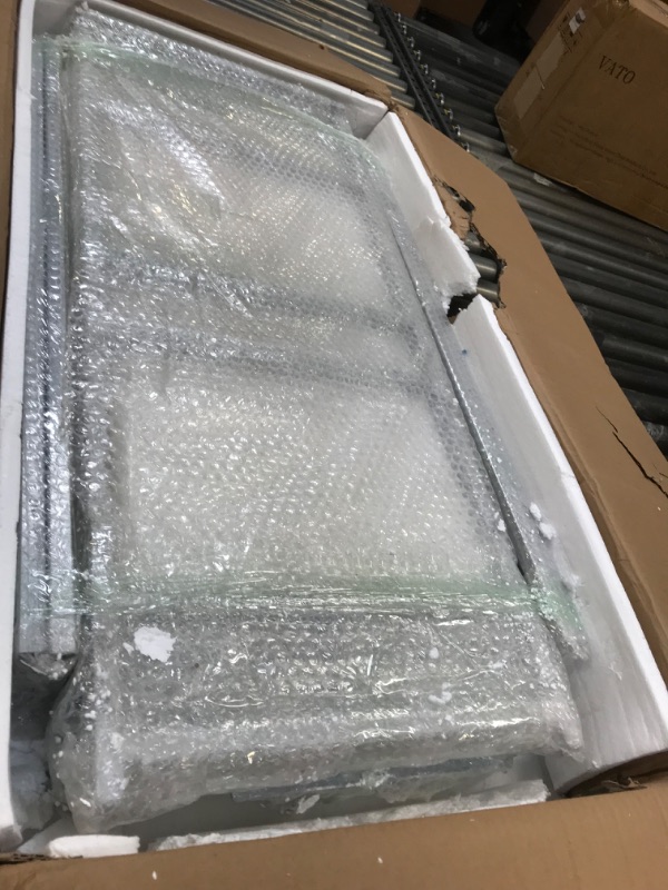 Photo 1 of LORMITER Silver Bar Carts with 3 Tier Glass Shelves, Rolling Serving Bar Cart with Wine Rack and Glass Holder, Home Bar Carts & Wine Carts on Wheels for Kitchen, Indoor & Outdoor Square Silver