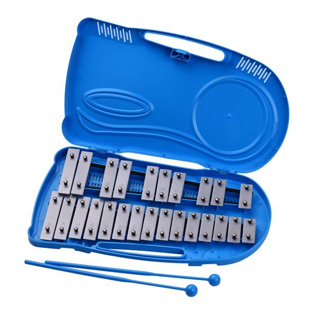 Photo 1 of Professional 25 Notes Glockenspiel Xylophone Percussion Instrument Early Educational Teaching Instrument with Case 2 Mallets for Baby Kids