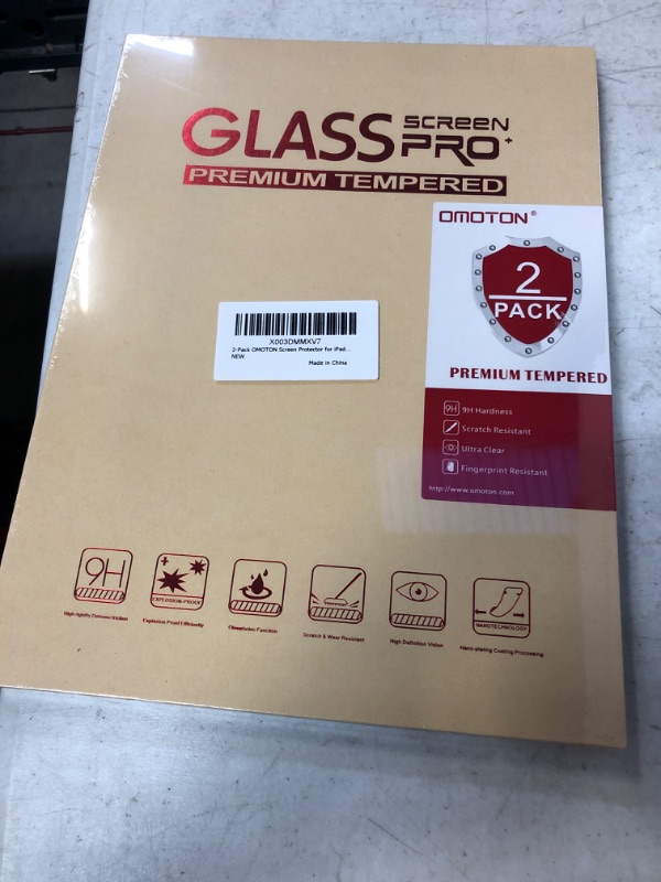 Photo 2 of [2 Pack] OMOTON Screen Protector Compatible with iPad 10th Generation 10.9 Inch, iPad 10 (2022 Released) Tempered Glass/Apple Pencil Compatible, Factory Sealed 