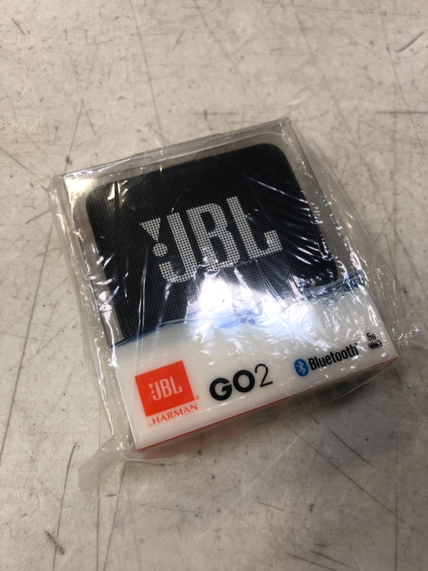 Photo 2 of JBL GO2 - Waterproof Ultra-Portable Bluetooth Speaker - Black & Go 3: Portable Speaker with Bluetooth, Builtin Battery, Waterproof and Dustproof Feature Blue JBLGO3BLUAM Black Speaker + Portable Speaker