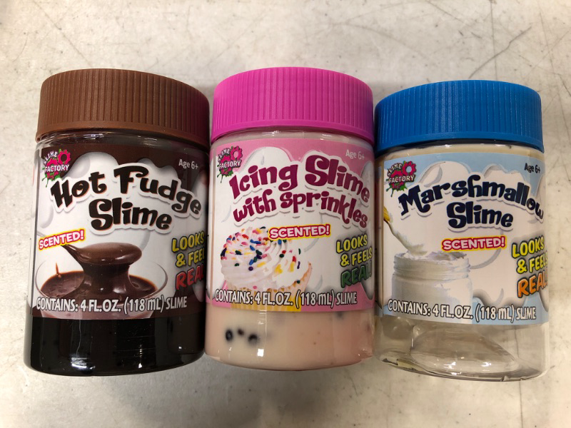 Photo 1 of 3 Pack Food Slime - Icing, Marshmallow, and Hot Fudge Edition