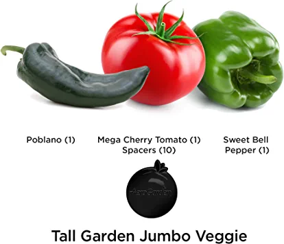 Photo 2 of AeroGarden Jumbo Veggies Seed Pod Kit - Mega Cherry Tomato, Poblano Pepper, and Sweet Bell Pepper Seed Pods for Tall Gardens--Sell by date: 01/2023-- Factory Seal