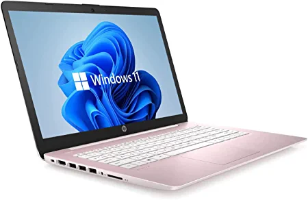 Photo 2 of 
Newest HP 14" HD Laptop, Windows 11, Intel Celeron Dual-Core Processor Up to 2.60GHz, 4GB RAM, 64GB SSD, Webcam, Dale Pink(Renewed) (Dale Pink)
