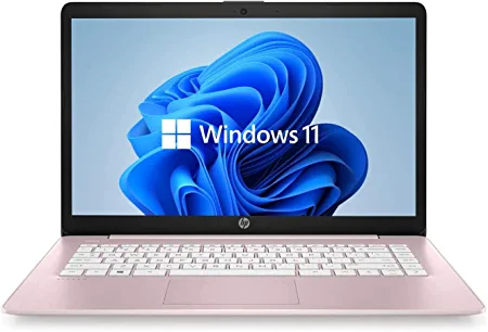 Photo 1 of 
Newest HP 14" HD Laptop, Windows 11, Intel Celeron Dual-Core Processor Up to 2.60GHz, 4GB RAM, 64GB SSD, Webcam, Dale Pink(Renewed) (Dale Pink)
